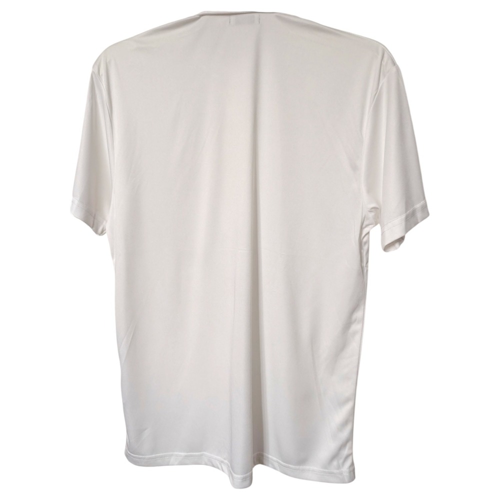 Collars & Co Mens Dress Semi Spread Collar Polo Shirt White Short Sleeve Small - Picture 5 of 13
